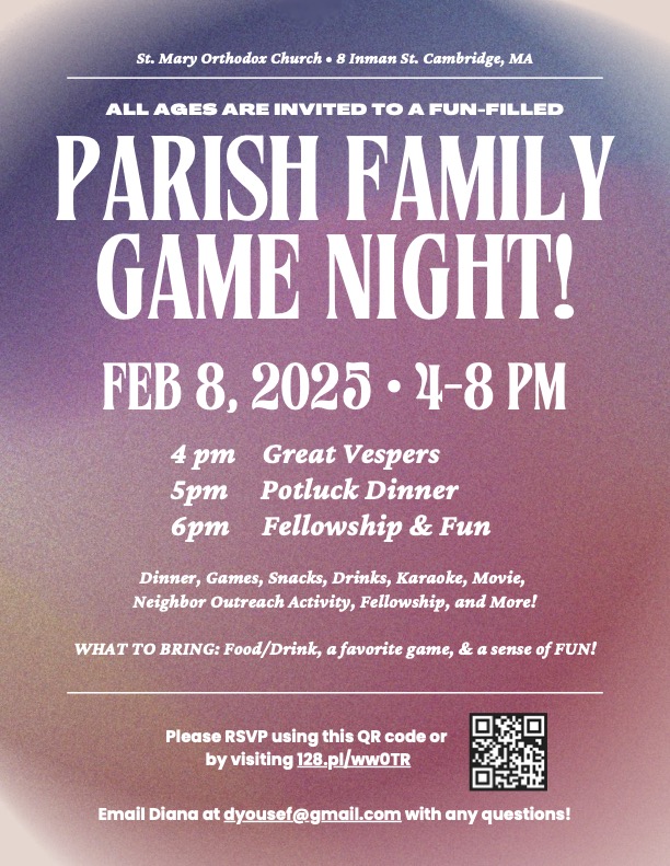 Parish Family Game Night Poster